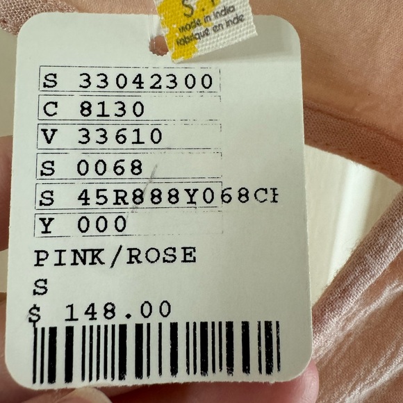 NWT Free People Emma Pink and Gray Embroidered Floral Dress - Picture 8 of 9